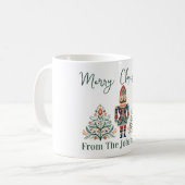 Mug Casse-noisette scandinave Nom personnalisé Noël (Devant gauche)