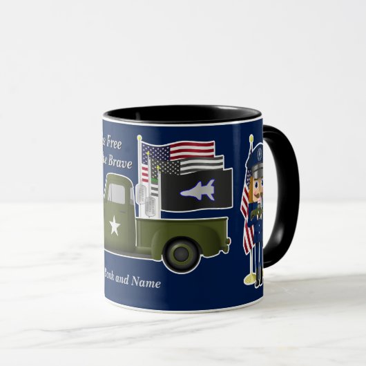 Mug Casse-noix de la Force spatiale avec petit camion (Devant droit)