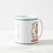 Mug Casse-noix mignon Snowflake Feuilles Wreath Noël (Devant droit)