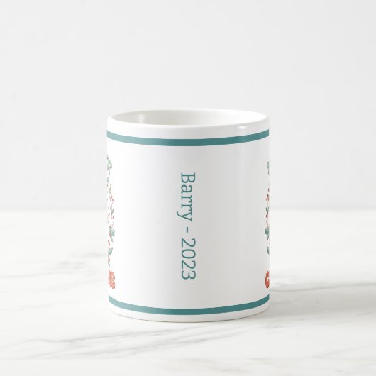 Mug Casse-noix mignon Snowflake Feuilles Wreath Noël (Centre)