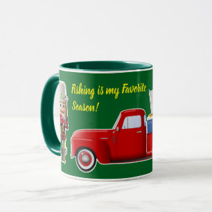 Mug Casse-noix pêcheur avec petit camion rouge