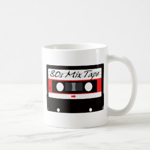 Mug cassette de bande de mélange de la musique 80s