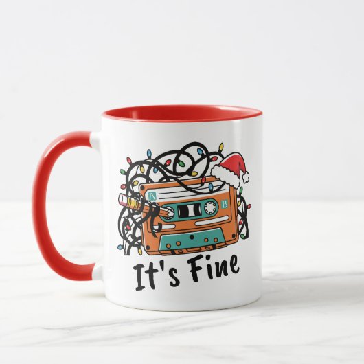 Mug Cassette de Noël Rétro (Gauche)