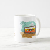 Mug Cassette Retro 80's sur la plage Rewind (Devant droit)