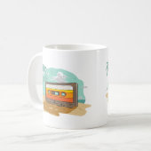 Mug Cassette Retro 80's sur la plage Rewind (Devant gauche)
