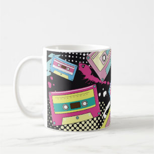 Mug cassettes multicolores sur une couture arrière - p