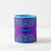 Mug CASSIDY ~ Zany 3D ~ Bleu, vert et violet (Centre)
