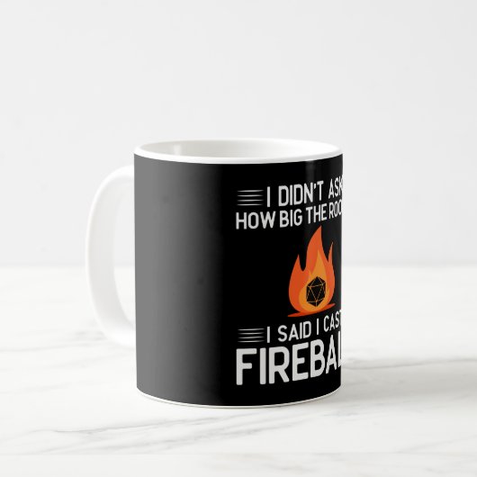 Mug Cast Fireball Funny Gamer Geek (Devant gauche)