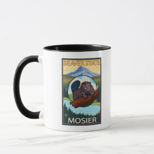 Mug Castor et capot de Mt. - Mosier, Orégon