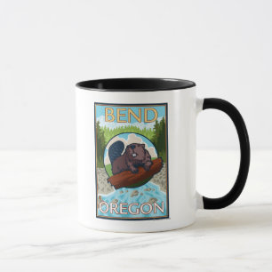Mug Castor et rivière - courbure, Orégon