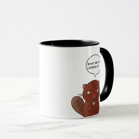 Mug Castor fâché (Devant droit)