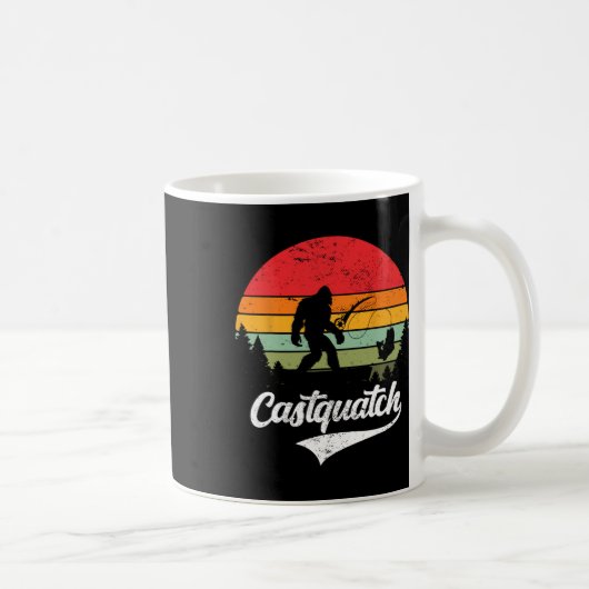 Mug Castquatch Funny B Pêcheur Mème de pêche (Droite)