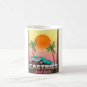 Mug Castries Sainte-Lucie exotique affiche de voyage t