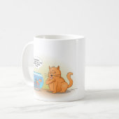 Mug Cat and fish; assise à la fenêtre (Devant gauche)