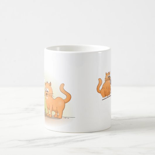 Mug Cat and fish; travaux de maison (Centre)