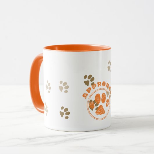 Mug Cat Art Sceau d'approbation (Devant gauche)