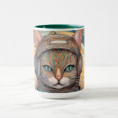 Mug Cat Astronaut art de dessins animés détaillés (Centre)