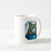 Mug Cat Ate The Canary Feather Art | Unique Colorful (Devant droit)