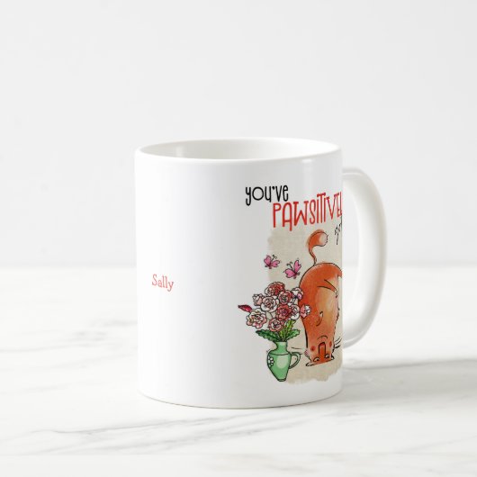 Mug Cat Cat Cat Fun Citation Pawsitititititititititit (Devant droit)