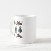 Mug Cat Christmas Light Reindeer Santa Christmas Cat L (Devant gauche)