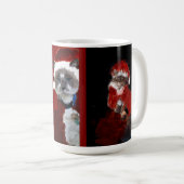 Mug Cat Christmas Santa Maureen Girard Blue Eyes (Devant droit)