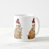 Mug Cat Christmas Tree Père Noël Funny Xmas Amoureux d (Devant droit)