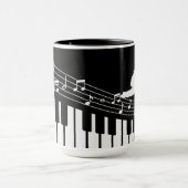 Mug Cat classique Jazz Piano Clavier Lecteur Café (Centre)
