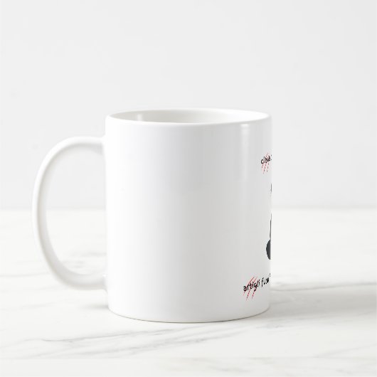 Mug  Cat + Coffee = Claws” Minimalist Design  (Gauche)