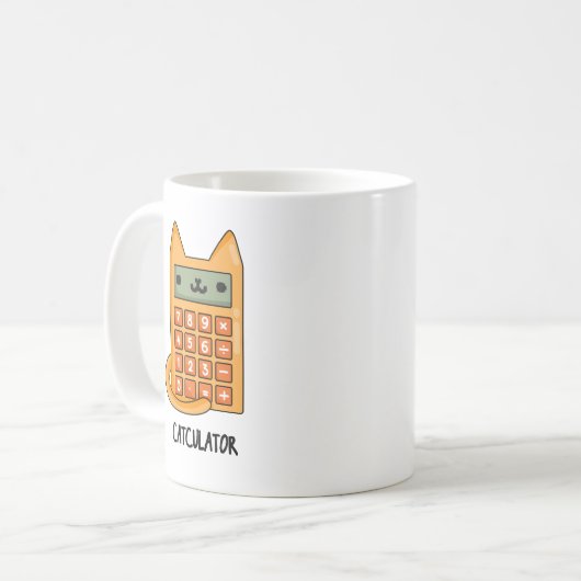 Mug Cat-culator Funny Calculator Pun (Devant gauche)