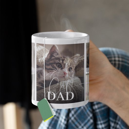 Mug Cat Dad 5 Photo Collage