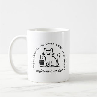 Mug Cat dad and coffee lovers funny hipster men