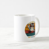 Mug CAT DAD CLUB / Funny Retro misician (Devant droit)