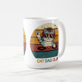 Mug CAT DAD CLUB / Funny Retro misician (Devant droit)