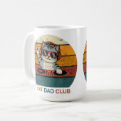 Mug CAT DAD CLUB / Funny Retro misician (Devant gauche)
