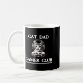 Mug Cat Dad Gamer Club Funny Cat Lover Gaming Game Fat (Gauche)