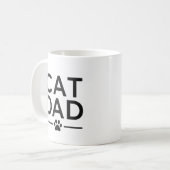 Mug Cat Dad Minimal Clean Cat Lover Design (Devant gauche)