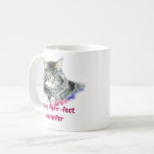 Mug Cat d'aquarelle personnalisée Purrr-fect (Devant gauche)