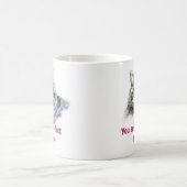 Mug Cat d'aquarelle personnalisée Purrr-fect (Centre)