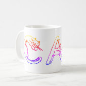 Mug - CAT de couleur arc-en-ciel (Devant gauche)