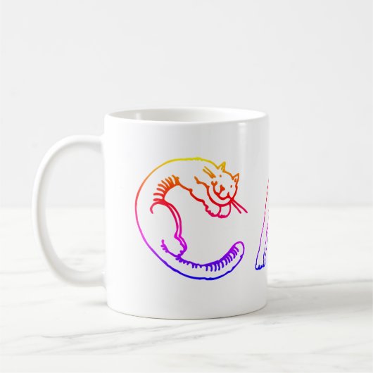 Mug - CAT de couleur arc-en-ciel (Gauche)