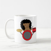 Mug Cat Drummer 80s Hair Band (Gauche)