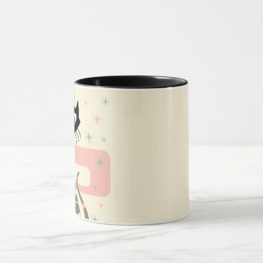 Mug Cat du milieu du siècle moderne (Centre)