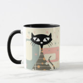 Mug Cat du milieu du siècle moderne (Gauche)