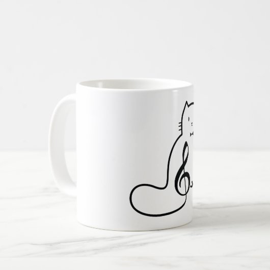 MUG CAT ET MUSIQUE NOTE (Devant gauche)