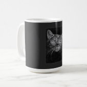 Mug Cat Face Drawing By Mark Edward Westerfield  (Devant gauche)