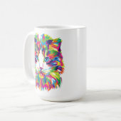 Mug Cat Face géométrique Prismatic Design-32453 (Devant gauche)