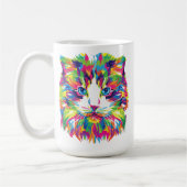 Mug Cat Face géométrique Prismatic Design-32453 (Gauche)