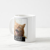 Mug Cat Funny Novelty Mugshot Photo personnalisée Text (Devant gauche)