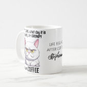 Mug Cat Grumpy Boire Citation De Café (Devant gauche)