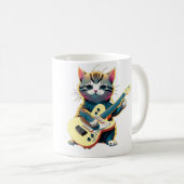 Mug Cat Guitar Music Playing Litten Instrument Funny C (Devant droit)